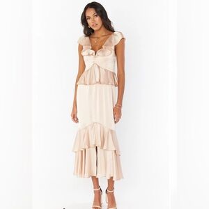 Show Me Your MuMu Reese Ruffle Midi Dress